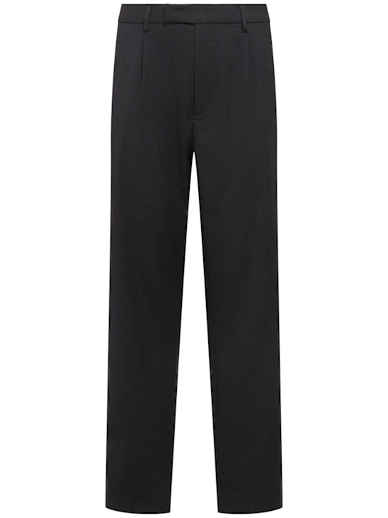 THE CORE: Wool twill chino wide pants