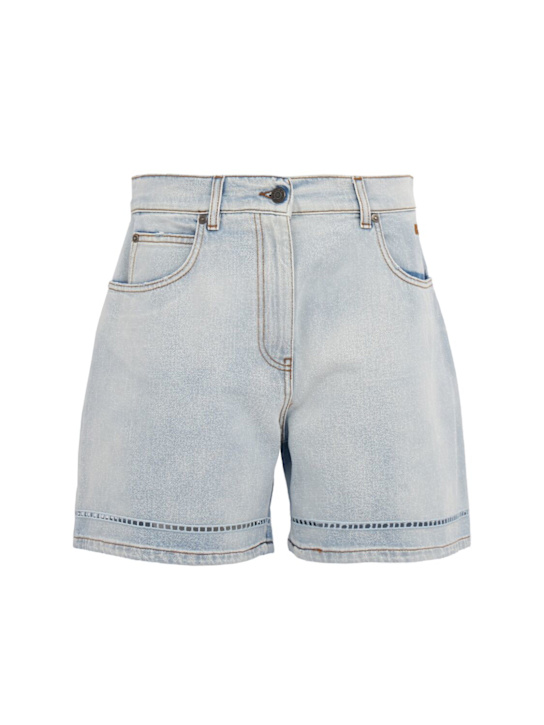 MSGM: Cotton denim shorts