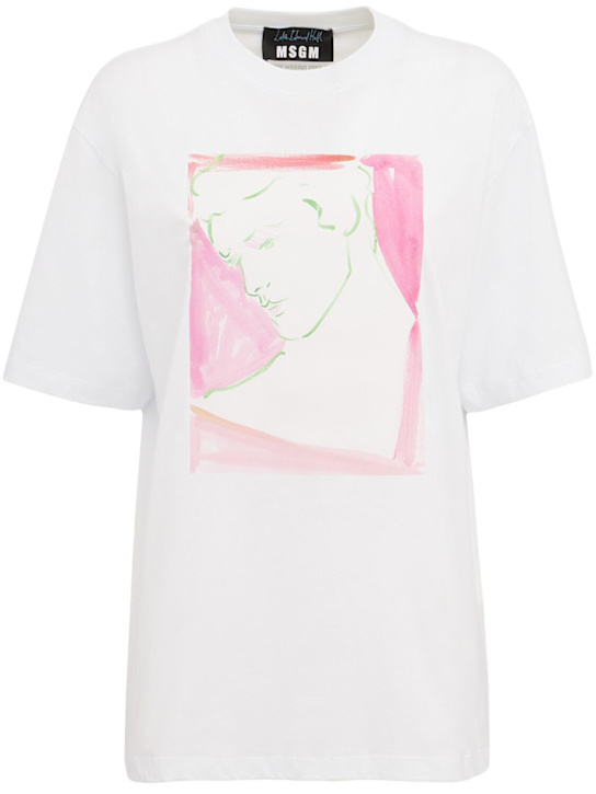 MSGM: Printed cotton t-shirt