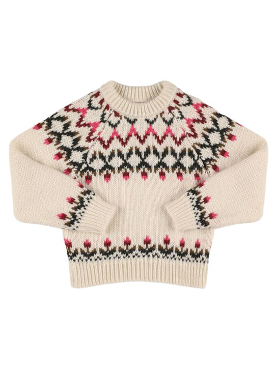 The New Society: Striped acrylic blend knit sweater