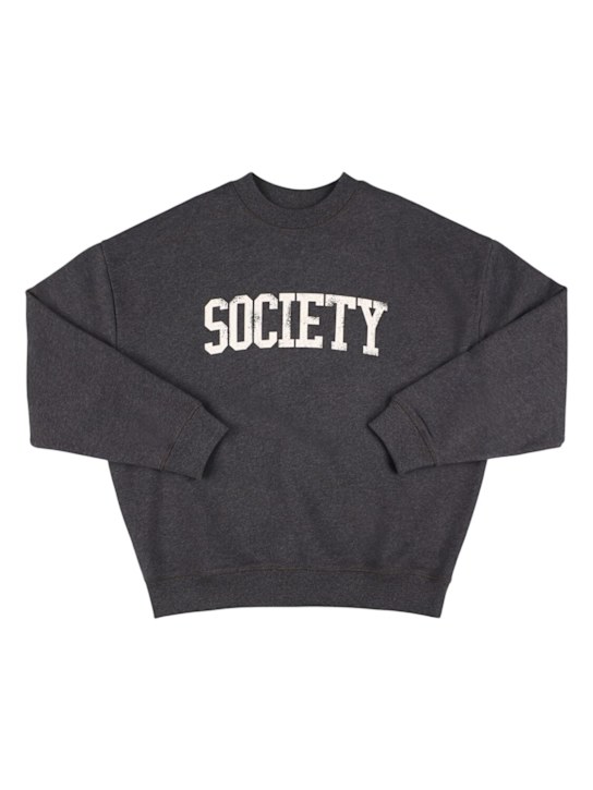 The New Society: Sudadera de algodón con logo