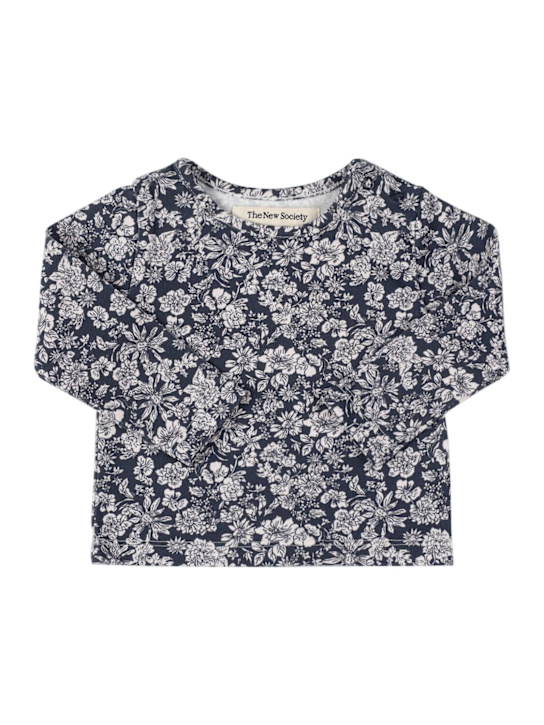 The New Society - T-shirt in misto cotone con stampa leopardata