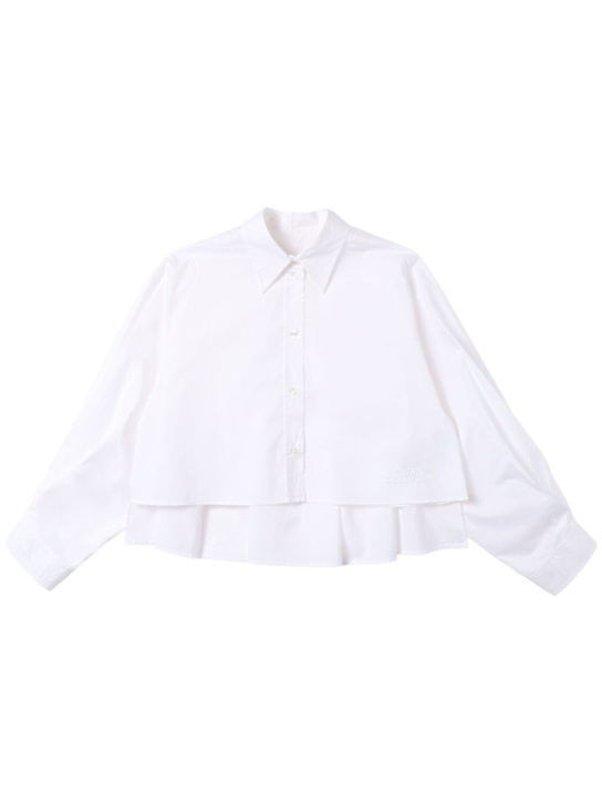MM6 Maison Margiela - Embroidered cotton poplin shirt