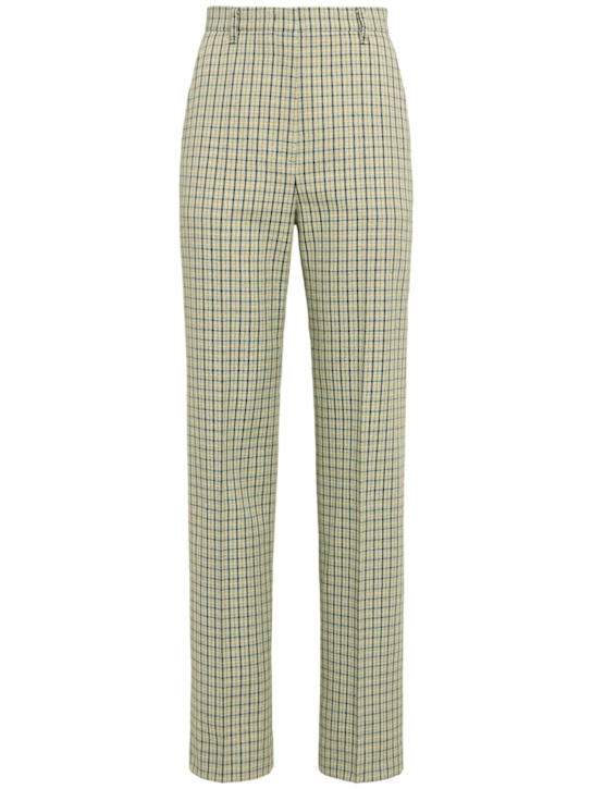 EENK: Pantaloni dritti in misto lana check