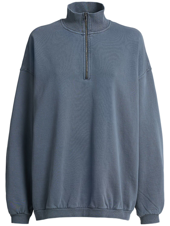 SKIMS: Cotton slouchy half-zip pullover