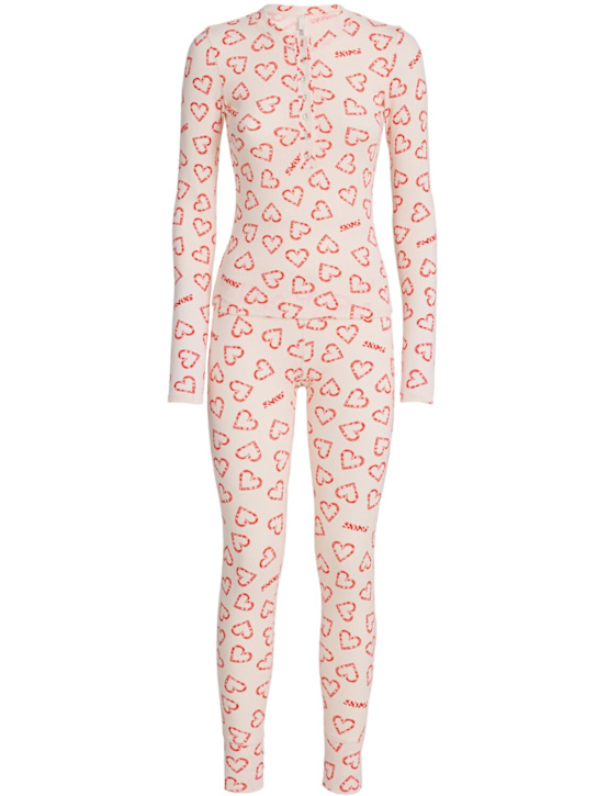SKIMS - Printed stretch cotton pajamas