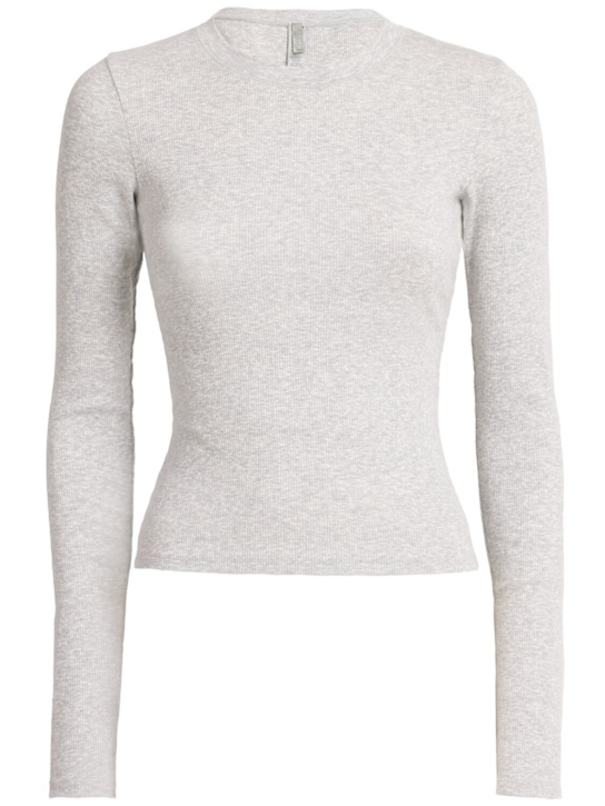 SKIMS: Stretch cotton long sleeve t-shirt