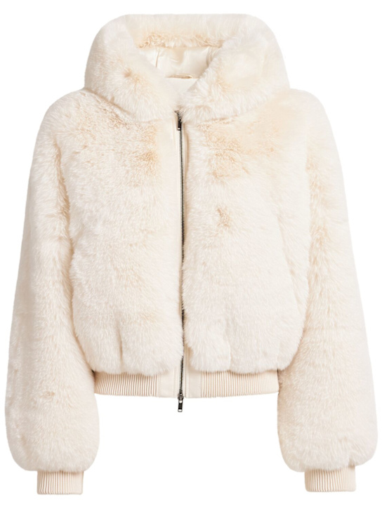 SKIMS - Cropped plush zip jacket