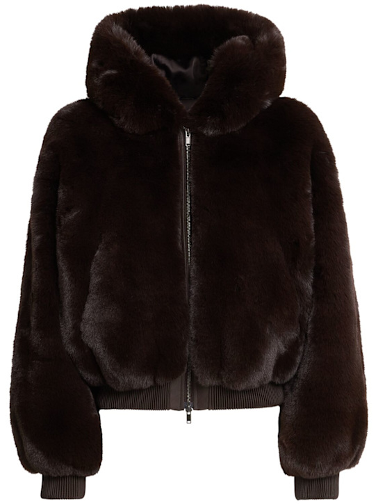 SKIMS - Cropped plush zip jacket