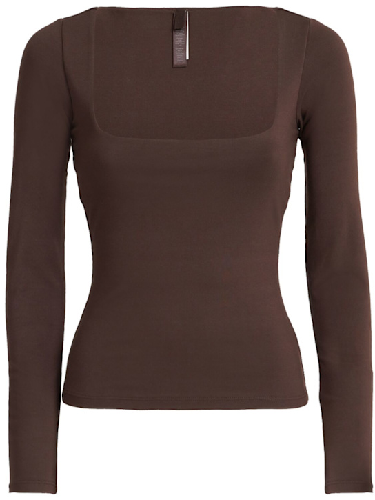 SKIMS: Square neck long sleeve top