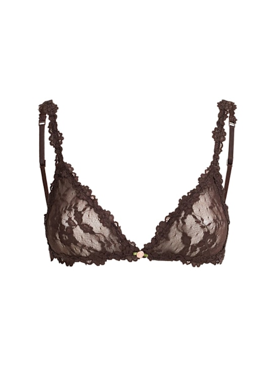 SKIMS - Nylon & lace triangle bralette
