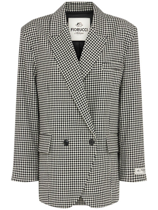FIORUCCI - Blazer en laine mélangée à boutonnage simple