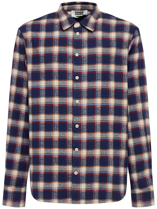 EENK: Tailored checked cotton blend shirt