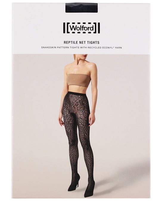 Wolford: Reptile net lace tights