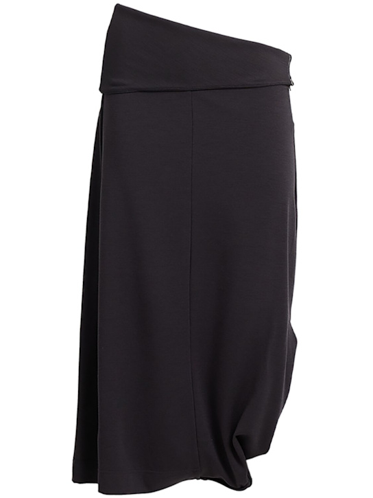 Lemaire - Twisted hem wool blend midi skirt