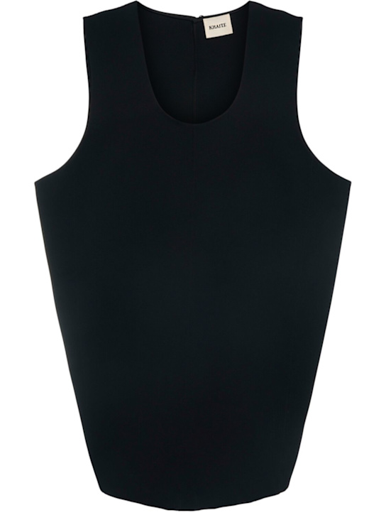 Khaite: Robe Mini en crêpe double face Nyona