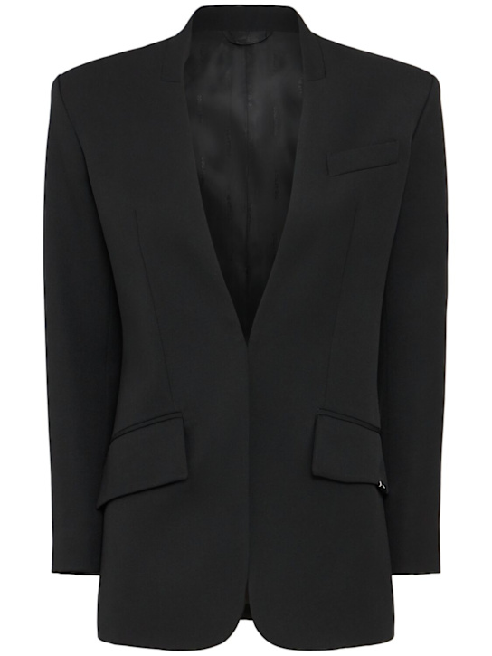 The Attico: Blazer in gabardina di lana vergine