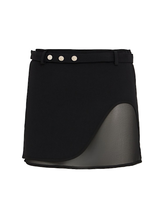 The Attico: Jupe mini ceinturée en mélange de viscose