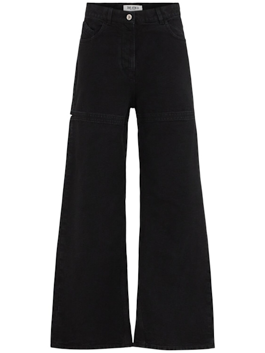 The Attico - Jeans ampi in tela washed con cutout