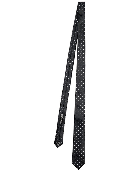 Tom Ford: Cravatta in raso a pois 6cm