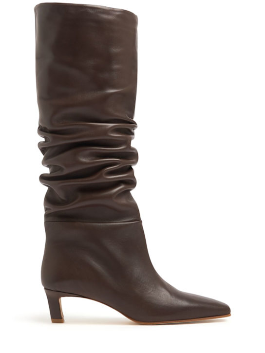 Alohas - Stivali alti Kalila in pelle arricciata 50mm
