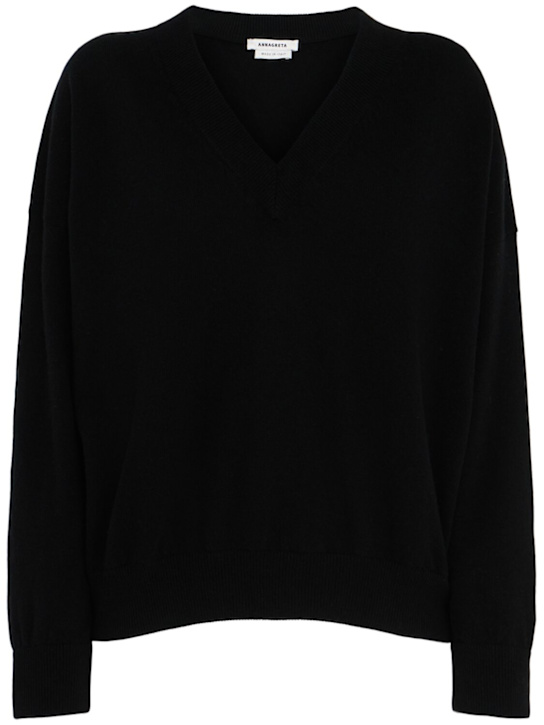 Annagreta - Evelyn wool knit V-neck sweater