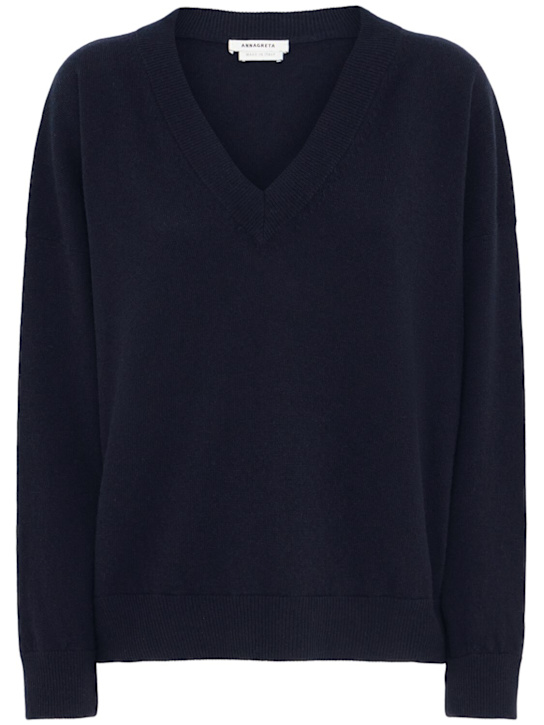 Annagreta - Evelyn wool knit V-neck sweater