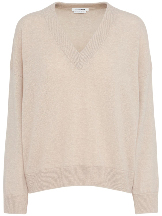 Annagreta - Evelyn wool knit V-neck sweater