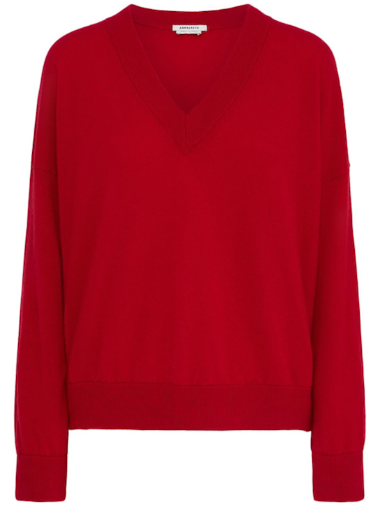 Annagreta - Evelyn wool knit V-neck sweater
