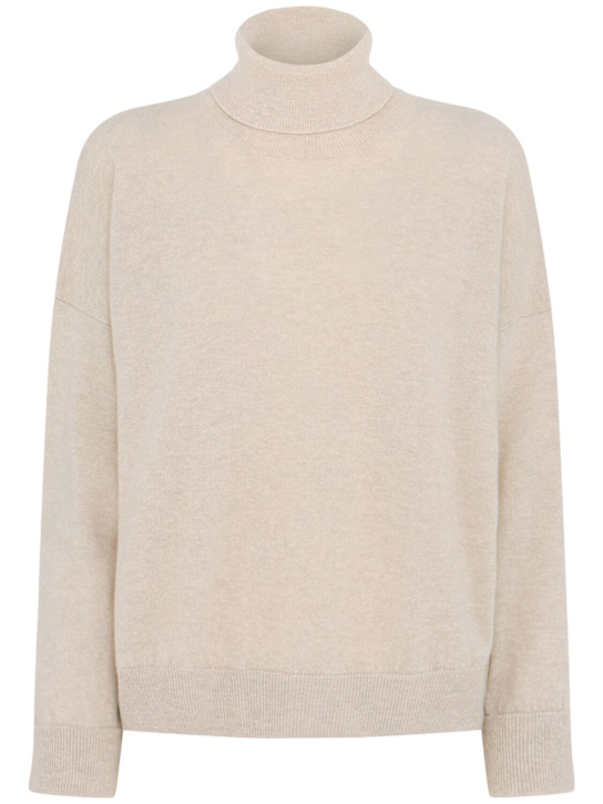 Annagreta: Pull-over col roulé en maille de laine Flaminia