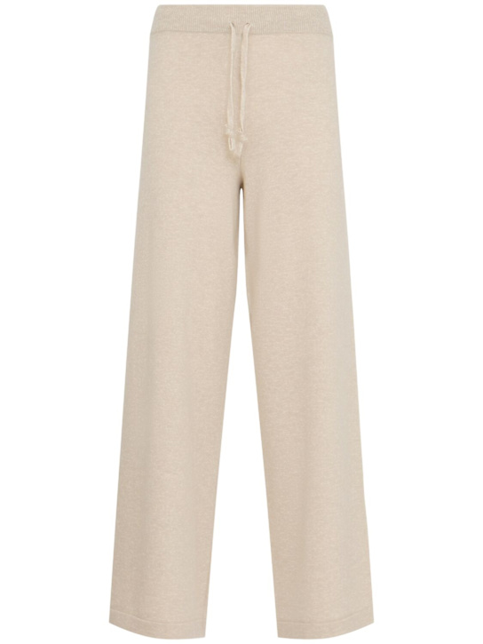 Annagreta - Pantalon évasé en maille de laine Aurora