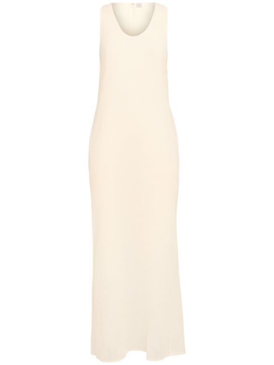 Toteme: Robe longue en coton mélangé froissé