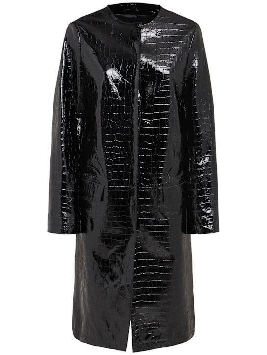 Toteme - Manteau en cuir embossé crocodile
