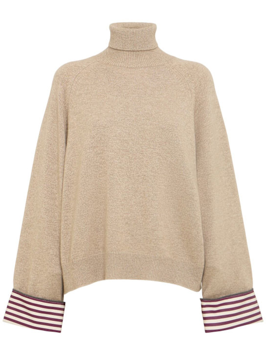 Brunello Cucinelli: Sweater aus Kaschmir mit Rollkragen