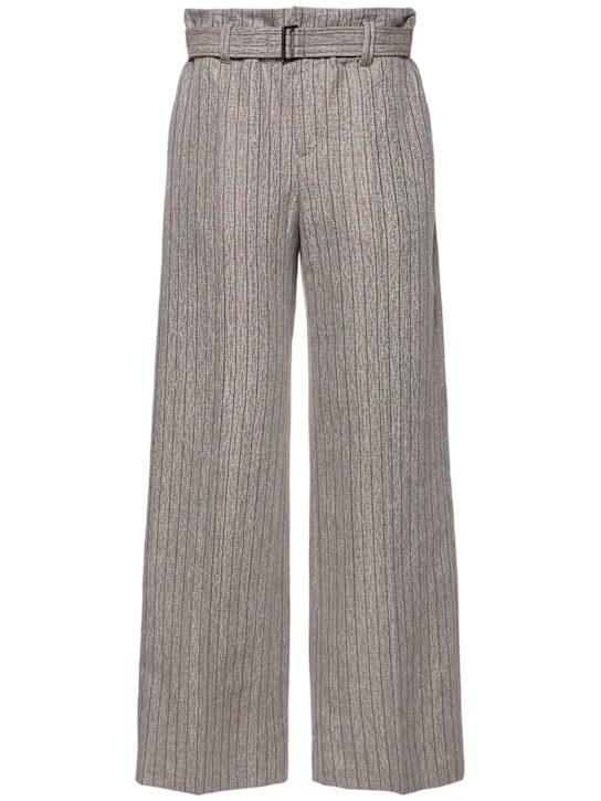 Brunello Cucinelli - Pantalon droit en lin mélangé