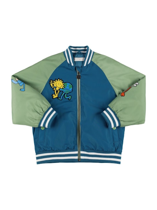 Stella McCartney Kids - Bomber in nylon con patch