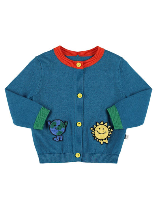 Stella McCartney Kids - Cardigan in maglia di cotone e lana