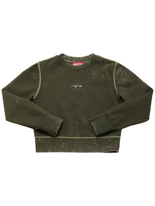 Diesel Kids - Cotton sweatshirt w/logo