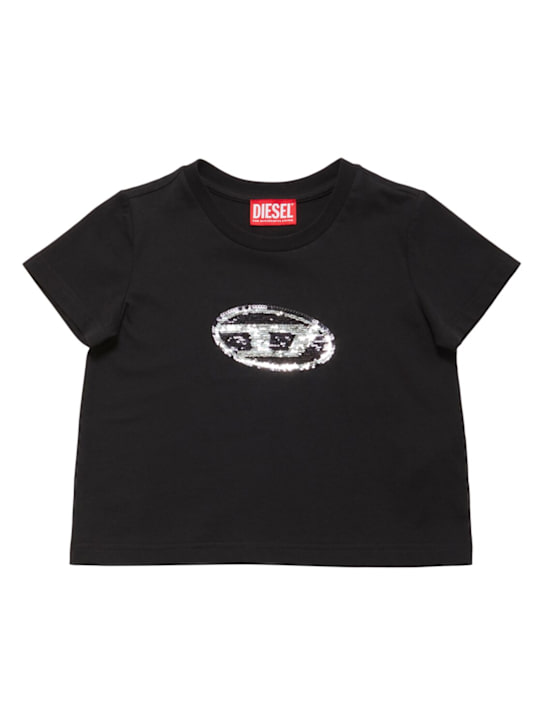 Diesel Kids - T-shirt in jersey di cotone con decorazioni