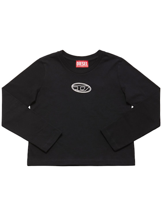 Diesel Kids: T-shirt in jersey di cotone