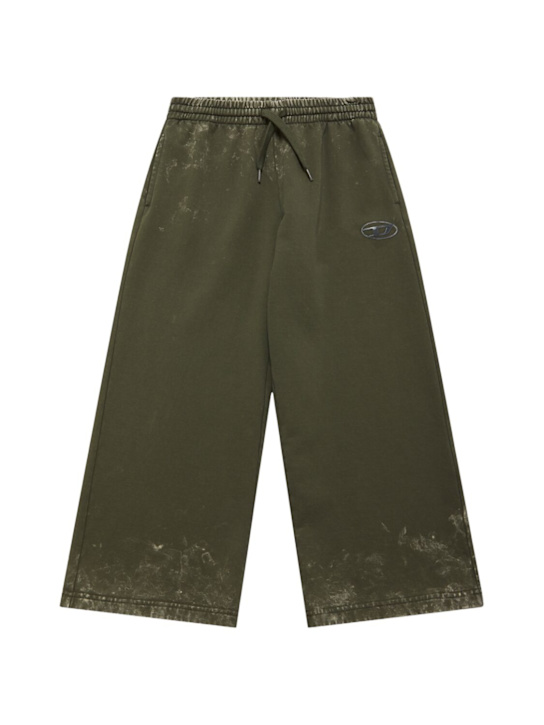 Diesel Kids - Pantaloni in felpa di cotone con logo