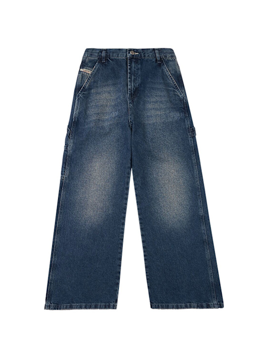 Diesel Kids: Washed denim straight jeans