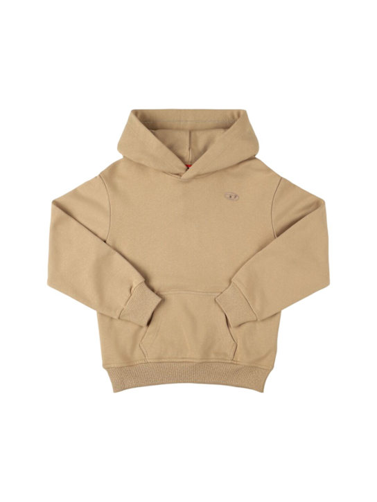 Diesel Kids - Sweat-shirt en coton à logo à capuche