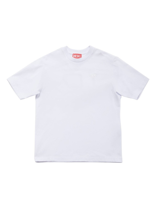 Diesel Kids: Camiseta de jersey de algodón bordada