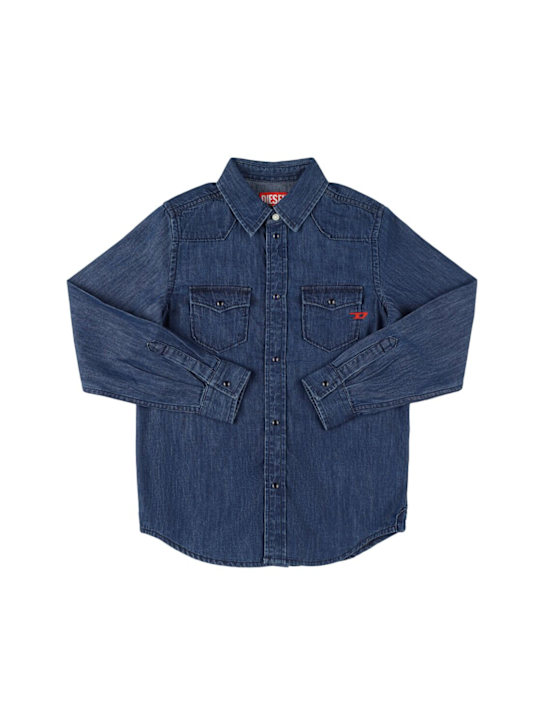 Diesel Kids - Camicia in cotone chambray