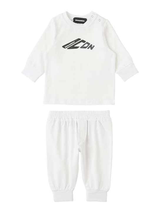 Dsquared2 - Felpa e pantaloni in misto cotone