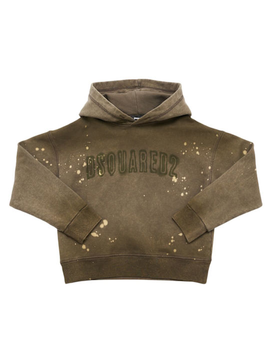 Dsquared2 - Felpa in cotone con cappuccio