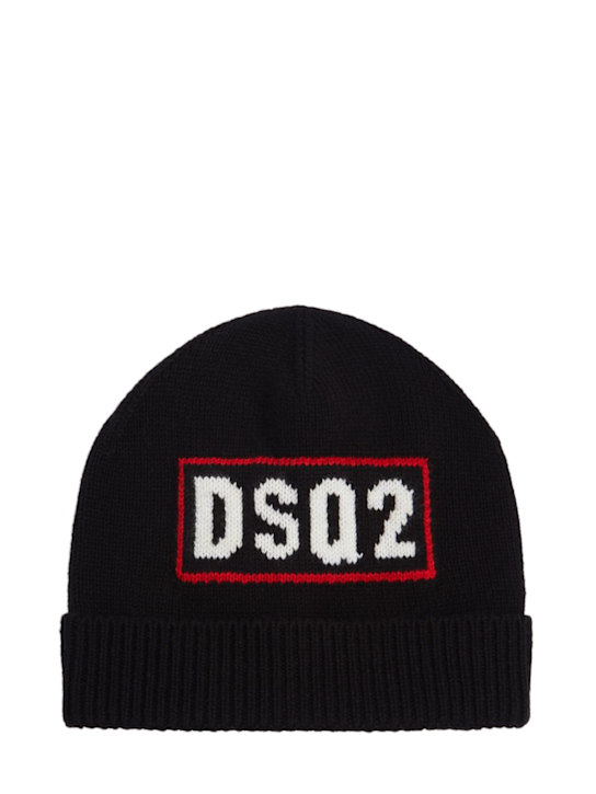Dsquared2 - Cappello beanie in maglia di lana e cotone