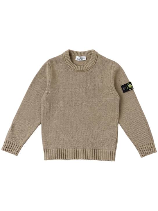 Stone Island Junior - Pull-over en maille de coton mélangé