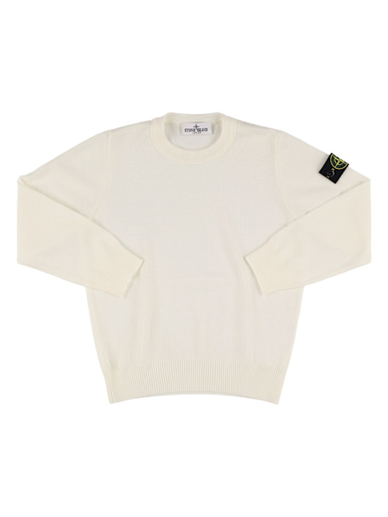 Stone Island Junior: Rollkragenpullover aus Wollstrick